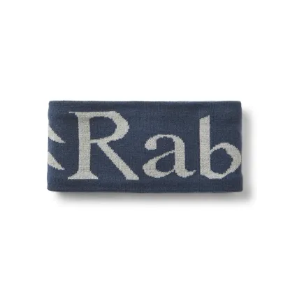 Rab Knitted Logo Headband Tempest Blue/Light Zinc