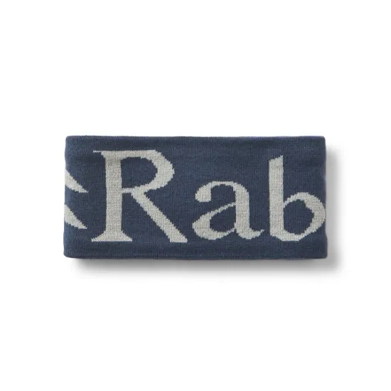 Rab Knitted Logo Headband Tempest Blue/Light Zinc